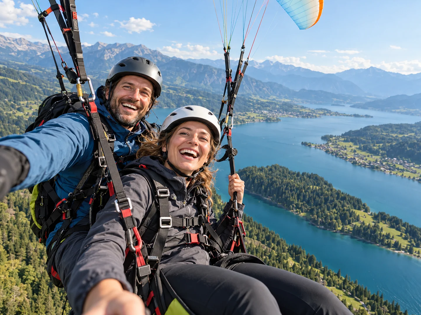 AI-created paragliding lifestyle scene